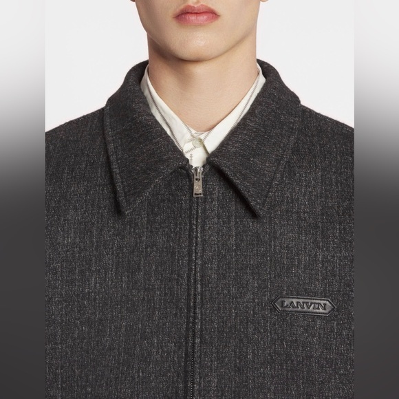 Lanvin Wool-Blend Bomber Jacket size 48/us size M - Picture 5 of 16